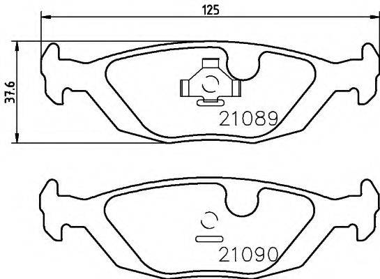 Комплект гальмівних колодок, дискове гальмо PAGID T1040