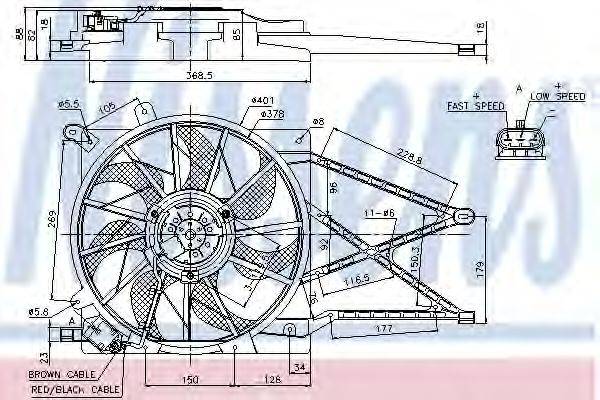 Вентилятор, охолодження двигуна NISSENS 85185