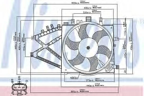 Вентилятор, охолодження двигуна NISSENS 85190