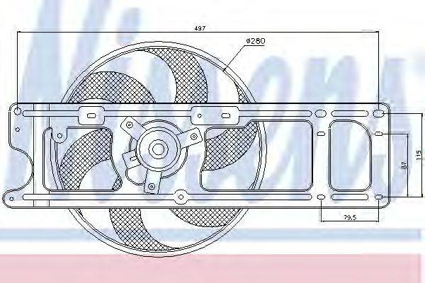 Вентилятор, охолодження двигуна NISSENS 85253