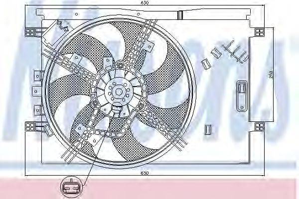 Вентилятор, охолодження двигуна NISSENS 85563