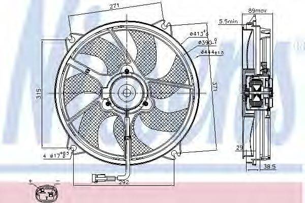 Вентилятор, охолодження двигуна NISSENS 85606