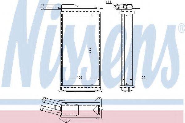 Теплообмінник, опалення салону NISSENS 71751