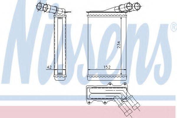 Теплообмінник, опалення салону NISSENS 71156