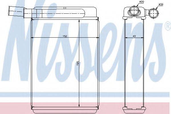 Теплообмінник, опалення салону NISSENS 77601