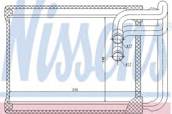 Теплообмінник, опалення салону NISSENS 77622