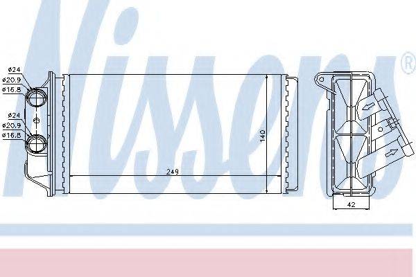 Теплообмінник, опалення салону NISSENS 71454
