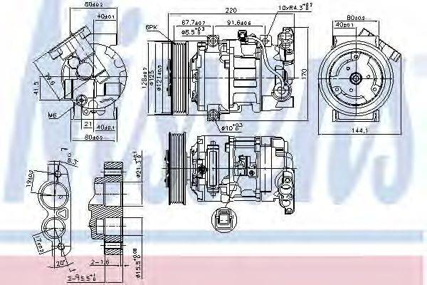 Компресор, кондиціонер NISSENS 890044