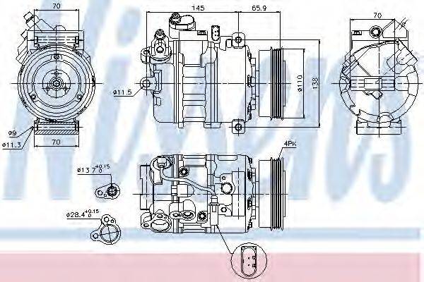 Компресор, кондиціонер NISSENS 89023