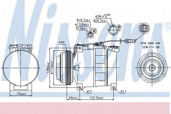 Компресор, кондиціонер NISSENS 89045