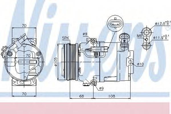 Компресор, кондиціонер NISSENS 89050