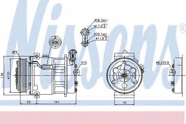 Компресор, кондиціонер NISSENS 89124