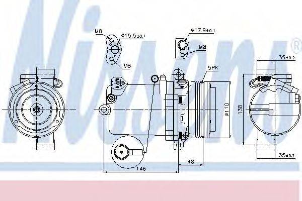 Компресор, кондиціонер NISSENS 89133