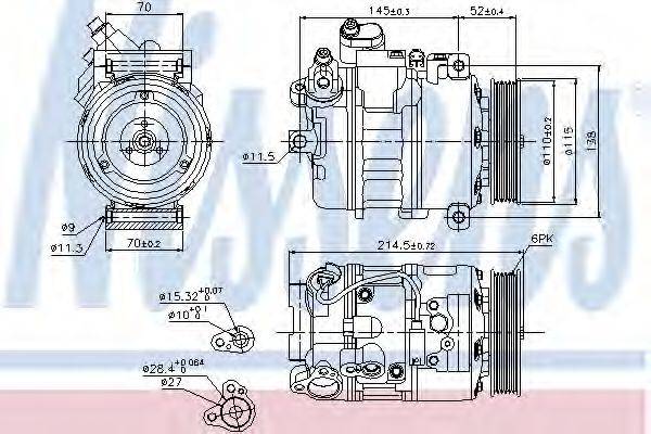 Компресор, кондиціонер NISSENS 89214