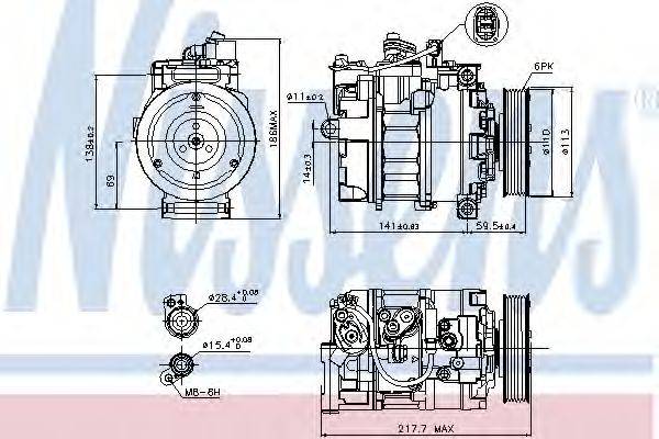 Компресор, кондиціонер NISSENS 89223