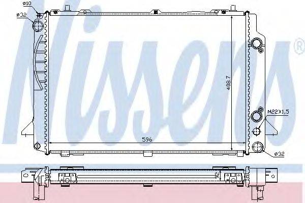 Радіатор, охолодження двигуна NISSENS 60467A