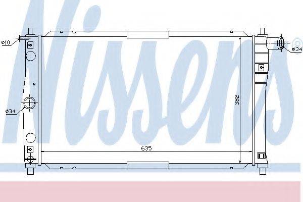 Радіатор, охолодження двигуна NISSENS 61654