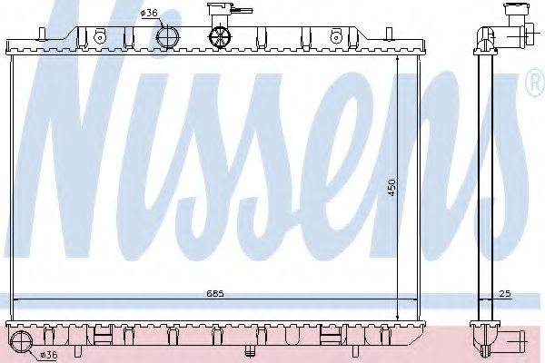 Радіатор, охолодження двигуна NISSENS 67366