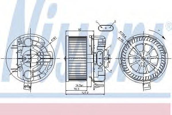 Вентилятор салону NISSENS 87043