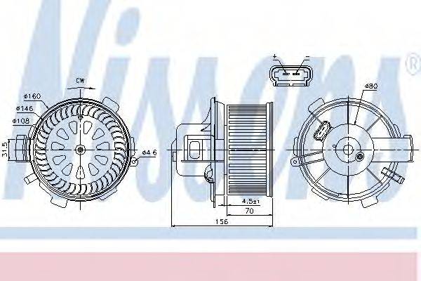 Вентилятор салону NISSENS 87045