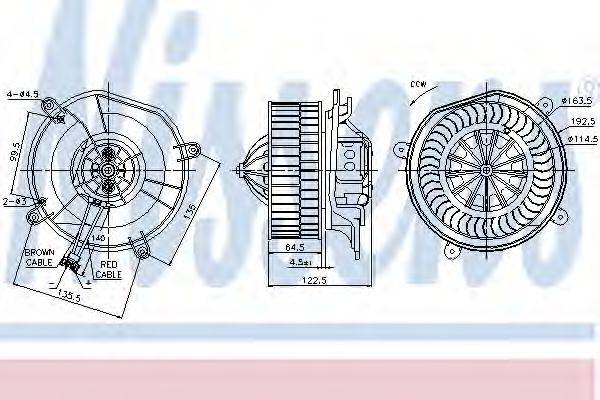 Вентилятор салону NISSENS 87103