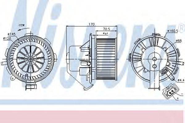 Вентилятор салону NISSENS 87105