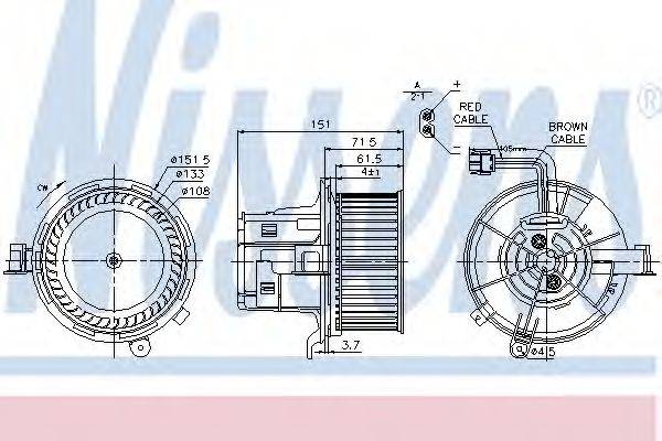 Вентилятор салону NISSENS 87109