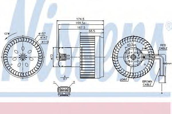 Вентилятор салону NISSENS 87123