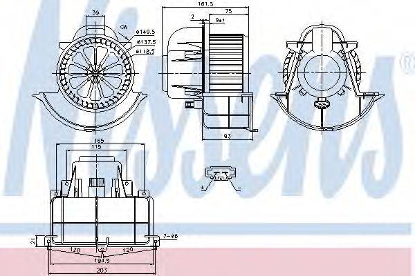 Вентилятор салону NISSENS 87139