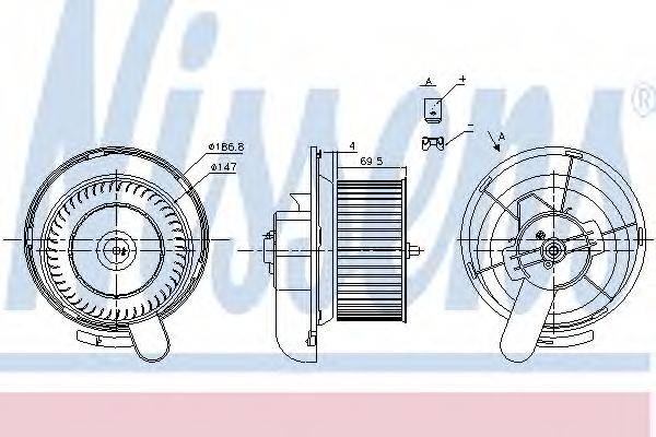 Вентилятор салону NISSENS 87145