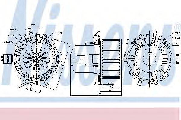 Вентилятор салону NISSENS 87180