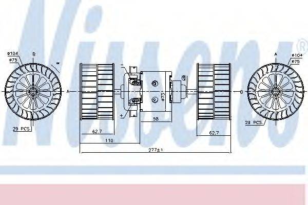 Вентилятор салону NISSENS 87189