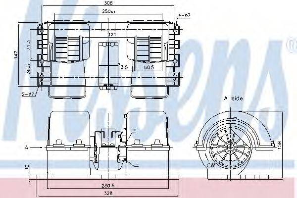 Вентилятор салону NISSENS 87190