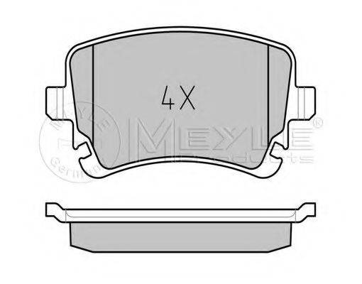Комплект гальмівних колодок, дискове гальмо MEYLE 025 233 2617