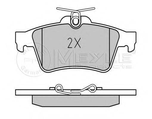 Комплект гальмівних колодок, дискове гальмо MEYLE 025 241 3716/PD