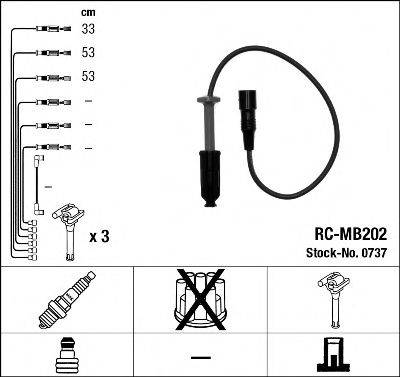 Комплект дротів запалення NGK 0737