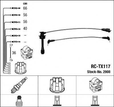 Комплект дротів запалення NGK 2908