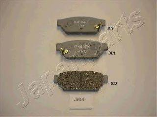 Комплект гальмівних колодок, дискове гальмо JAPANPARTS PP-504AF