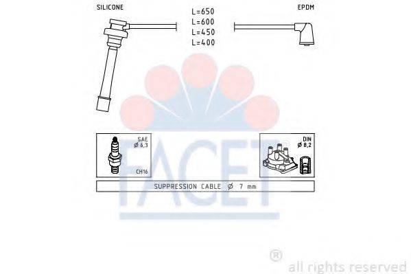 Комплект дротів запалення FACET 4.9278