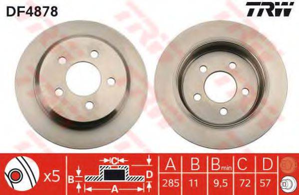 гальмівний диск TRW DF4878