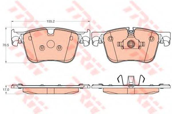 Комплект гальмівних колодок, дискове гальмо TRW GDB2035