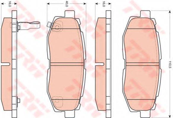 Комплект гальмівних колодок, дискове гальмо