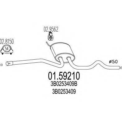 Середній глушник вихлопних газів MTS 01.59210