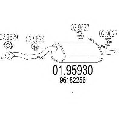 Глушник вихлопних газів кінцевий MTS 01.95930