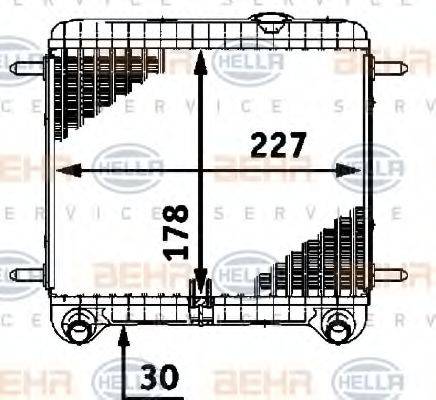 Радіатор, охолодження двигуна HELLA 8MK 376 718-561