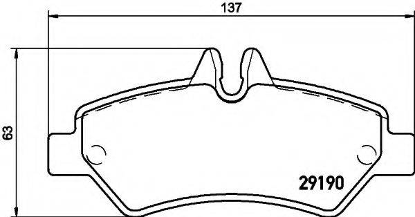 Комплект гальмівних колодок, дискове гальмо HELLA 8DB 355 005-351