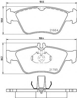 Комплект гальмівних колодок, дискове гальмо HELLA 8DB 355 007-831