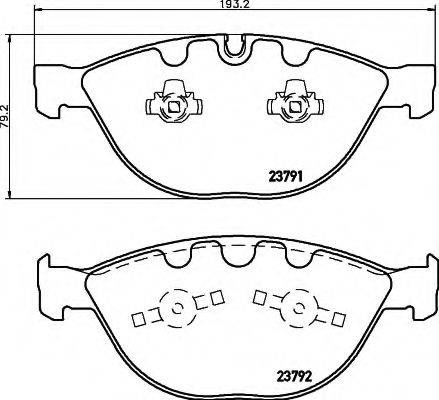 Комплект гальмівних колодок, дискове гальмо HELLA 8DB 355 006-551