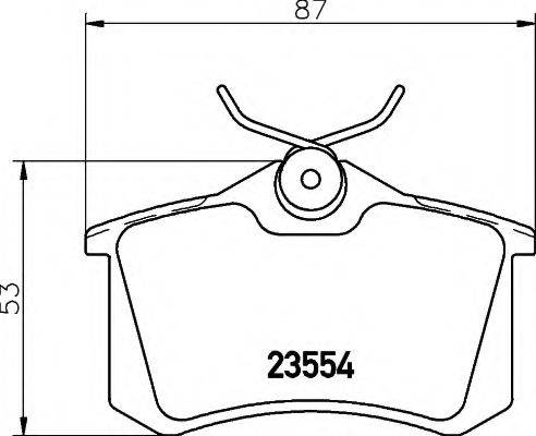 Комплект гальмівних колодок, дискове гальмо HELLA 8DB 355 017-711