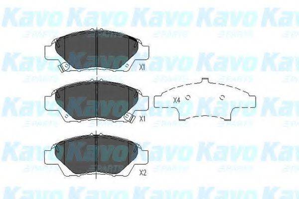 Комплект гальмівних колодок, дискове гальмо KAVO PARTS KBP-2045